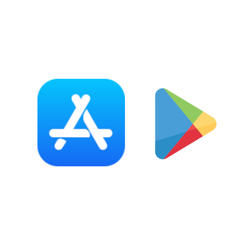 Logo de Apple sotre & Google play